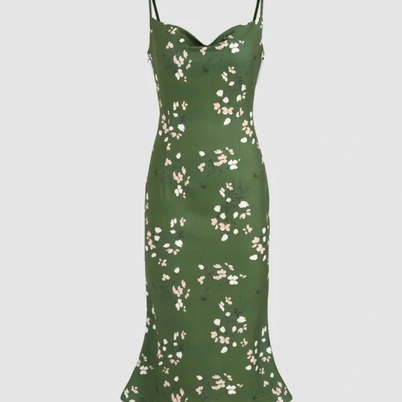 Dresses | New Floral Cowl Neck Midi Dress | Poshmark